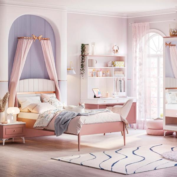 Comodă Newjoy Dream 87.5 x 85 x 45 / LPAL / Cream - Roz photo 2 Comodă Newjoy Dream 87.5 x 85 x 45 / LPAL / Cream - Roz photo 2