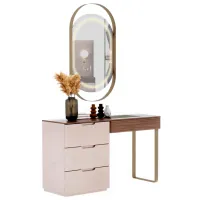 Comodă Akyol Bagdat 81 x 137 x 46 / PAL / Bej - Cafeniu