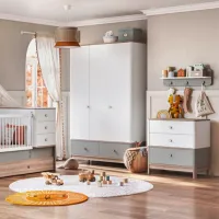 Comodă Newjoy Bono 85 x 85.5 x 47 / MDF / Sur - Alb - Lemn photo 2