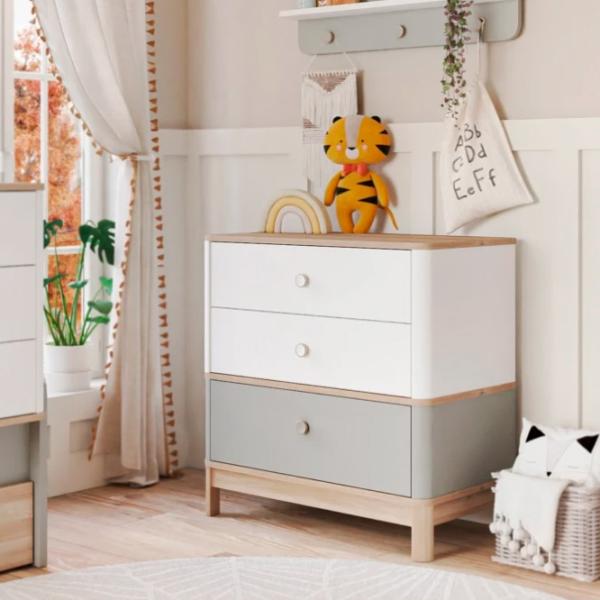 Comodă Newjoy Bono 85 x 85.5 x 47 / MDF / Sur - Alb - Lemn photo 3 Comodă Newjoy Bono 85 x 85.5 x 47 / MDF / Sur - Alb - Lemn photo 3