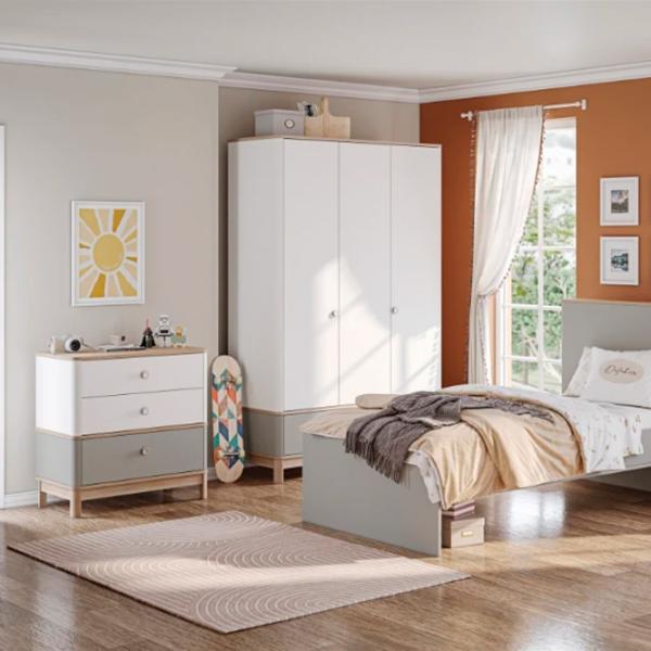 Comodă Newjoy Bono 85 x 85.5 x 47 / MDF / Sur - Alb - Lemn photo 4 Comodă Newjoy Bono 85 x 85.5 x 47 / MDF / Sur - Alb - Lemn photo 4