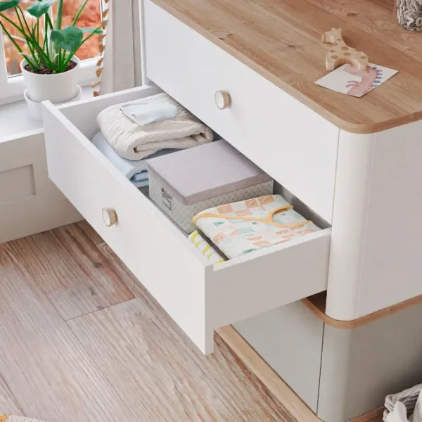 Comodă Newjoy Bono 85 x 85.5 x 47 / MDF / Sur - Alb - Lemn photo 5 Comodă Newjoy Bono 85 x 85.5 x 47 / MDF / Sur - Alb - Lemn photo 5