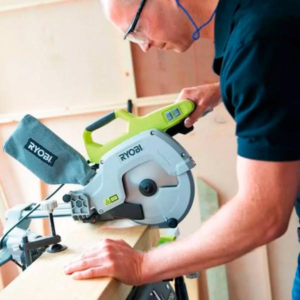 Fierăstrău pentru tăieri înclinate Ryobi EMS216L 216 mm / Inox photo 5