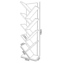 Стеллаж Remaks Zikzak 130 x 35 x 19.5см cm / ЛДСП / Oреховый photo 3