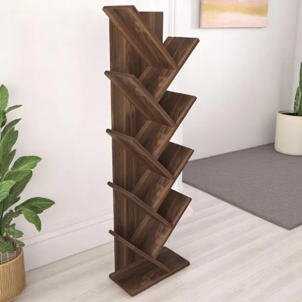Etajeră Remaks Zikzak 130 x 35 x 19.5 cm / PAL / Walnut photo 5
