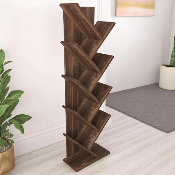 Etajeră Remaks Zikzak 130 x 35 x 19.5 cm / PAL / Walnut photo 5