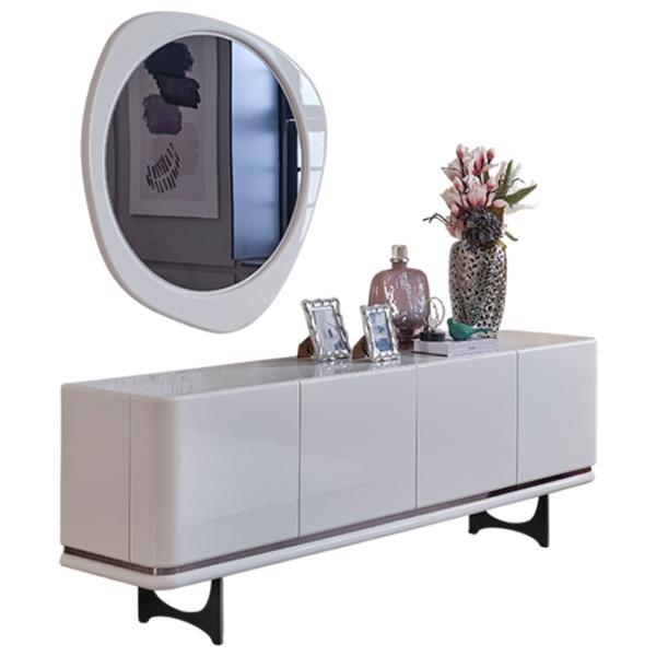Comodă Seskalar Arke Mirror 80 x 223 x 47 / PAL / Alb photo 1