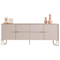 Комод Evmoda Isabella 84 x 200 x 45см / ДСП / Кремовый