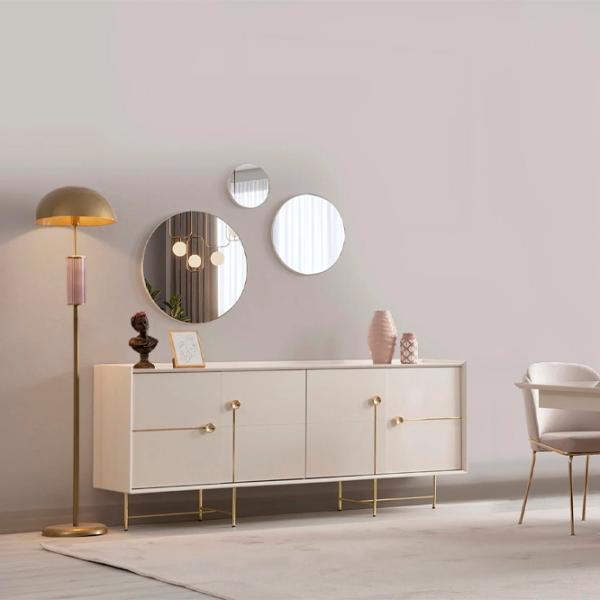 Comodă Evmoda Isabella 84 x 200 x 45 / PAL / Cream photo 4