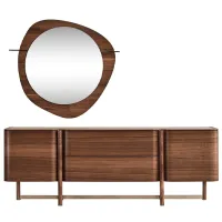 Комод Seskalar Keops Mirror Original 79 x 225 x 50см / МДФ / Коричневый 