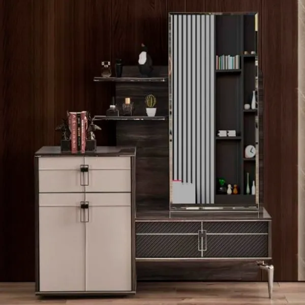 Комод Dizayno Home Hilton 160 x 130 x 45см / МДФ / Серый - Крем photo 1