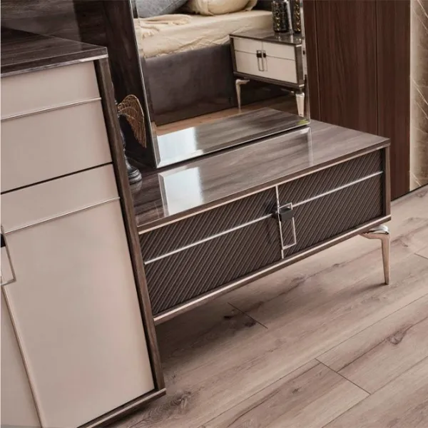 Комод Dizayno Home Hilton 160 x 130 x 45см / МДФ / Серый - Крем photo 4