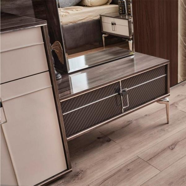 Комод Dizayno Home Hilton 160 x 130 x 45см / МДФ / Серый - Крем photo 4
