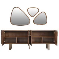 Комод Seskalar Browni 81 x 232 x 47см / МДФ / Коричневый 