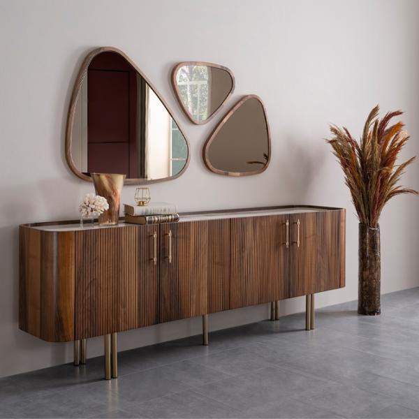 Comodă Seskalar Browni 81 x 232 x 47 / MDF / Maro photo 2