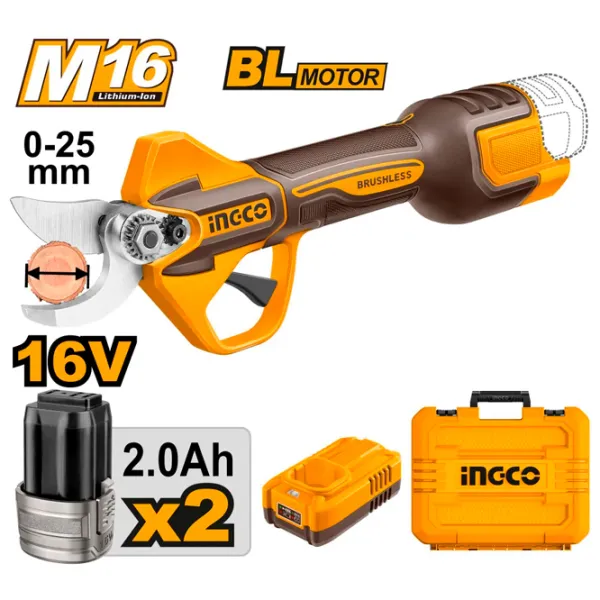 Садовые ножницы INGCO CSSLI162582 Сталь photo 1
