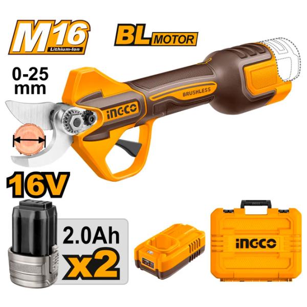Садовые ножницы INGCO CSSLI162582 Сталь photo 1