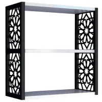 Полка Remaks Basit ДСП / Белый - Черный