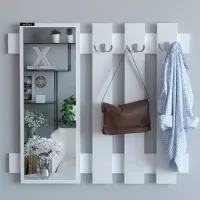Вешалка с зеркалом Remaks Hook ДСП / Белый photo 2