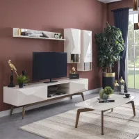 Тумба под телевизор Seskalar Diamond 59 x 208 x 47см / ДСП photo 4