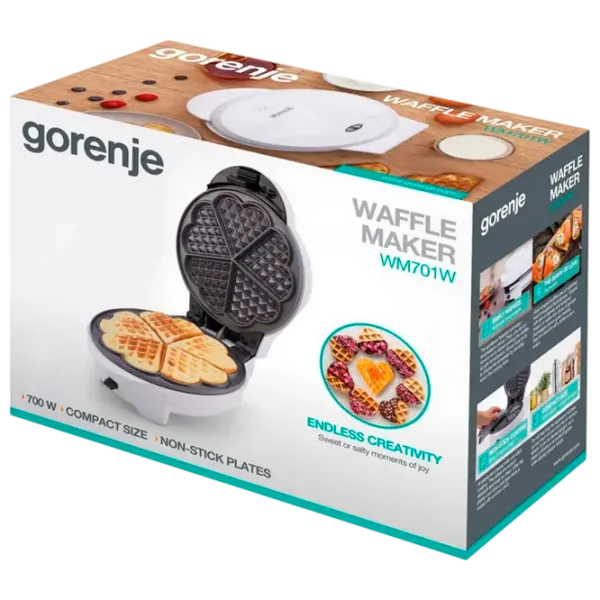 Вафельница Gorenje WM701W 700 Вт / Белый photo 6