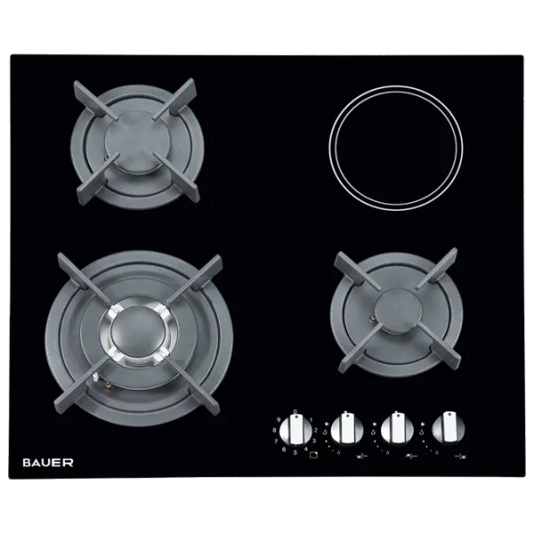 Plită încorporabilă combinată Bauer PRG 6041EG-A Black photo 1