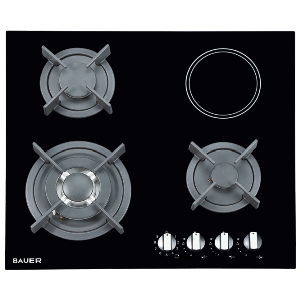 Plită încorporabilă combinată Bauer PRG 6041EG-A Black photo 1
