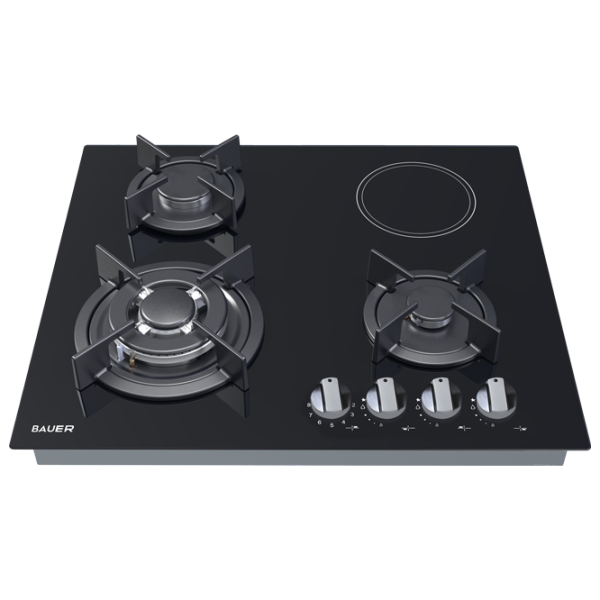 Plită încorporabilă combinată Bauer PRG 6041EG-A Black photo 2