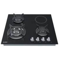 Plită încorporabilă combinată Bauer PRG 6041EG-A Black photo 2