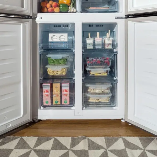 Frigider Gorenje NRM8182MX cu congelator jos 427 l / 181.6 cm / Silver photo 7