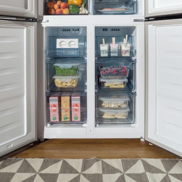 Frigider Gorenje NRM8182MX cu congelator jos 427 l / 181.6 cm / Silver photo 7