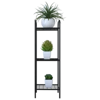 Цветочная полка Remaks 3 Shelf Flower Черный / Пластик photo 2