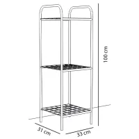 Цветочная полка Remaks 3 Shelf Flower Черный / Пластик photo 3