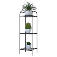 Цветочная полка Remaks 3 Shelf Flower Черный / Пластик photo 4