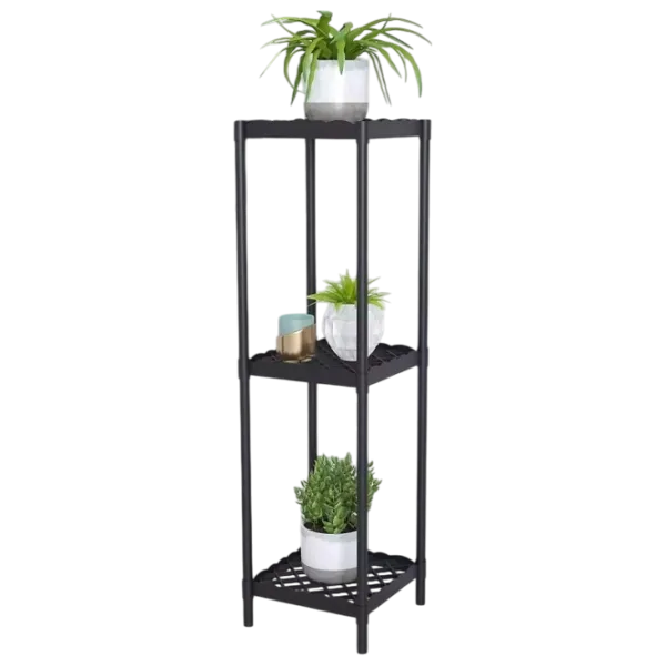 Цветочная полка Remaks Moblen 3 Shelf Flower Черный / Пластик photo 1