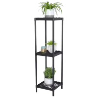 Etajeră pentru flori Remaks Moblen 3 Shelf Flower Black / Plastic