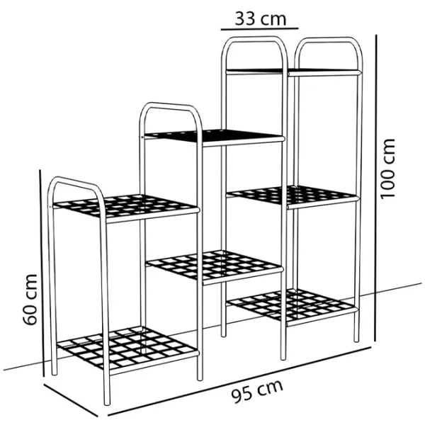 Цветочная полка Remaks 7 Shelf Flower Черный / Металл photo 4