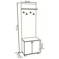 Dulap pentru antreu Remaks Yali Hallstand White PAL / White photo 5