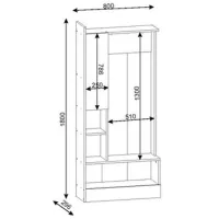 Шкаф для прихожей Remaks Break Hallstand ДСП / Дуб photo 3
