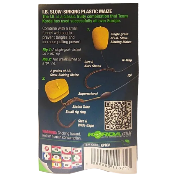 Насадочная кукуруза Korda Pop-Up Corn I.B. Фрукты / 100 г /  photo 4