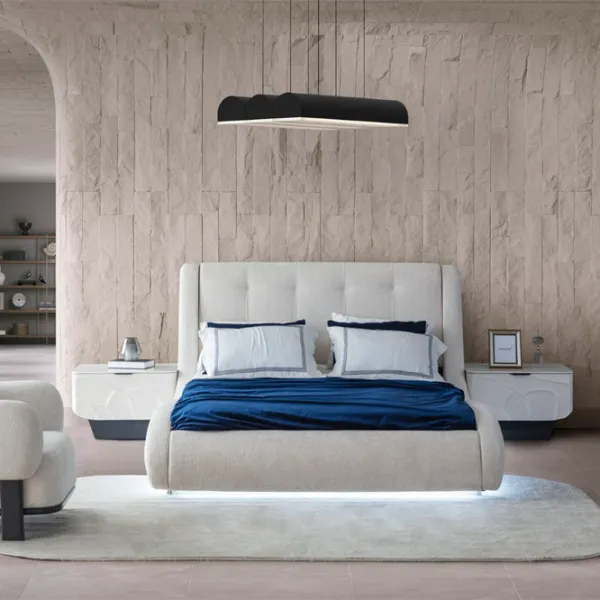 Кровать Dizayno Home Basel 160 x 200 см / ЛДСП / Белый photo 1