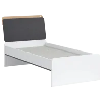 Pat pentru copii Newjoy Solid 120 x 200 cm / MDF / Gray