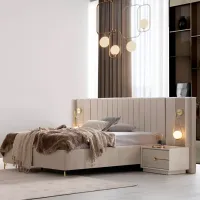 Кровать Evmoda ISABEL 180 x 200 см / ЛДСП / Серый