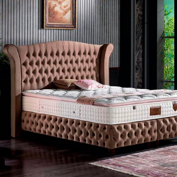 Кровать Dizayno Home Basel 160 x 200 см / Дерево / Коричневый photo 1