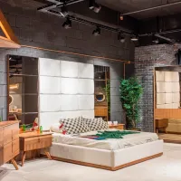 Кровать Seskalar Lines 160 x 200 см / ЛДСП / Белый