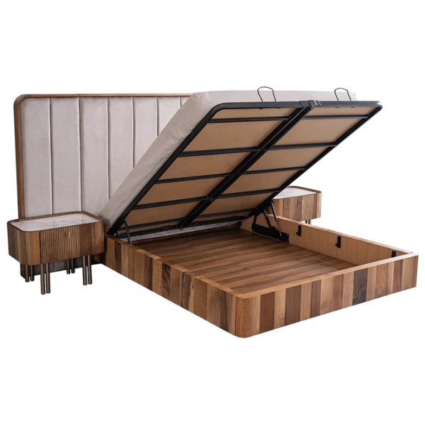 Кровать Seskalar Browni 160 x 200 см / Дерево / Серый photo 3
