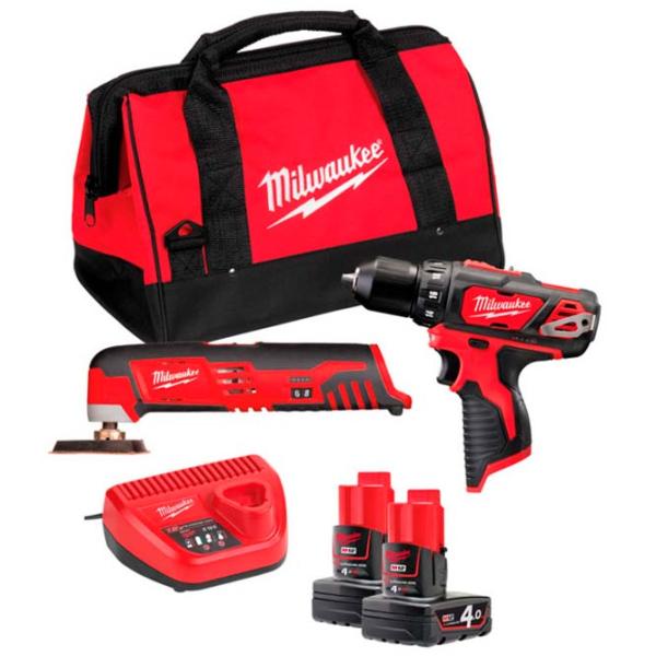 Набoр инструментов Milwaukee M12BPP2D-402B 12 В / 2 photo 1
