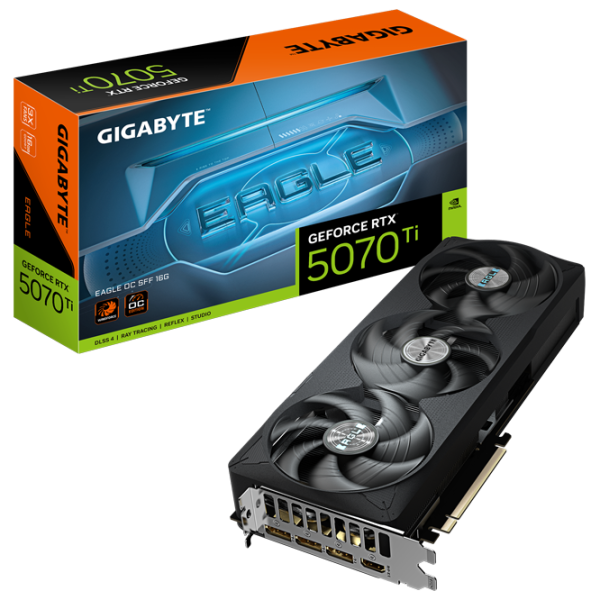Видеокарта Gigabyte GeForce RTX 5070 Ti EAGLE OC SFF PCI Express x16 5.0 / 16 ГБ photo 8 Видеокарта Gigabyte GeForce RTX 5070 Ti EAGLE OC SFF PCI Express x16 5.0 / 16 ГБ photo 8