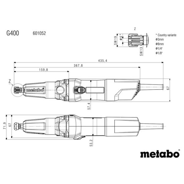 Polizor Metabo G 400 Drept / 380 W / Green photo 5