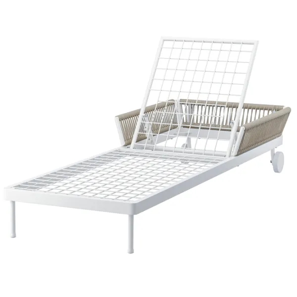 Шезлонг Ikea Segeron Сталь / / Белый Beige photo 1